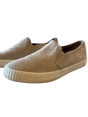Frye- Women’s Slip-On Beige Suede Casual Sneakers